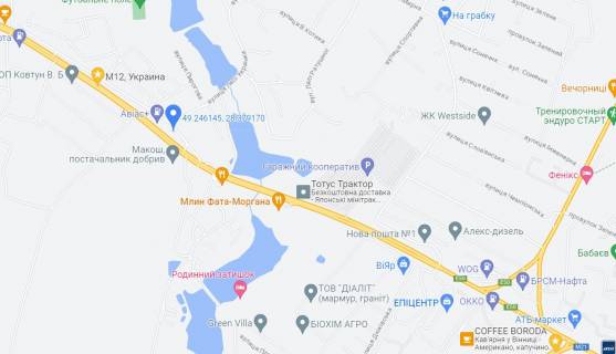 Билборд A в Виннице Хмельницьке шосе в'їзд Ресторан "Grand GRILL " схема