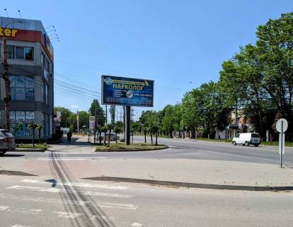 Білборд, Бігборд (Борд)  B у Вінниці вул. Левка Лук'яненка , 18а (мебельний  салон MebeLine, АЗС Shell, 300 м. до будівельного  ринку, до гіпермаркету "Грош") з центру Фото 1
