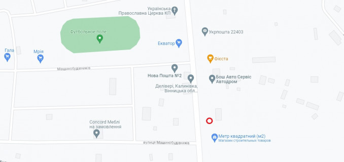 Билборд A в Калиновке м. Калинівка вул. Незалежності,  67 схема