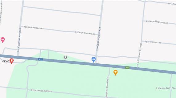 Билборд A в Гайсине, 3х6  м. Гайсин вул.Центральна  ( поворот на обїздну ) схема