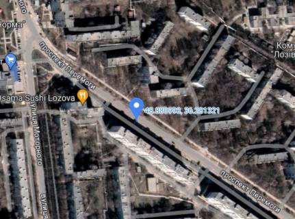 Билборд A в Лозовой, 3х6  мкр 4, "Опіум" схема