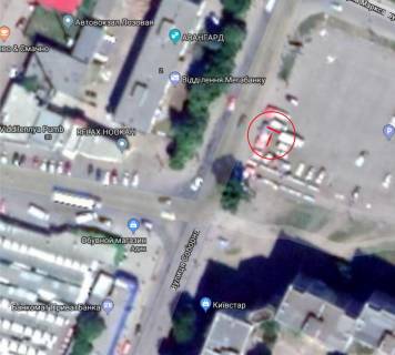 Білборд, Бігборд (Борд)  A у Лозовій, 3х6  вул. Соборна, Центральний ринок схема