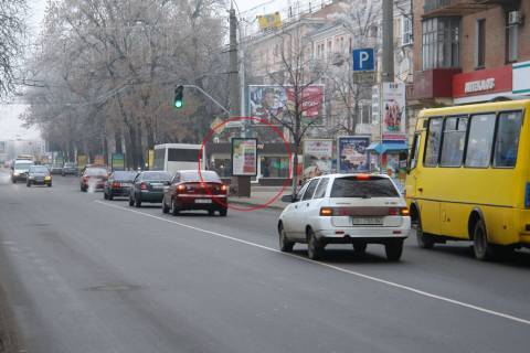 Ситилайт A в Полтаве вул. Соборності (Жовтнева), 44 (пішохідний перехід) фото 1