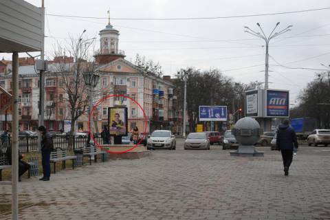 Ситилайт B в Полтаве, 1,2х1,8  вул. Соборності (Жовтнева) (центральний вхід до Каштанової алеї)-R. фото 1