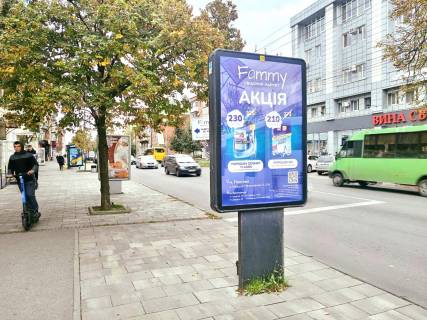 Ситилайт B в Полтаве, 1,2х1,8  вул. Соборності (Жовтнева), 44 (пішохідний перехід) фото 3