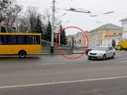 Ситилайт B в Полтаве, 1,2х1,8  вул. Соборності (Жовтнева), 31 (зупинка "Корпусний сад") фото 1