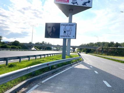 Билборд A в Пролесках Бориспільське шосе, 8 км, с. Проліски, біля АЗК "ОККО" вул. Кільцева, 1 (в напрямку м. Київ) фото 1
