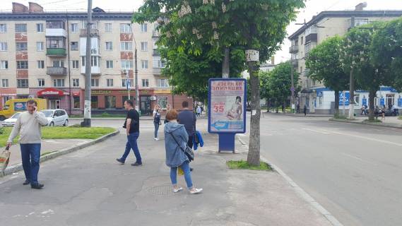 Ситилайт B в Житомире, 1,2x1,8  Покровська (Щорса) вул, 16 (м-н Природа, зупинка громадського транспорту) фото 1
