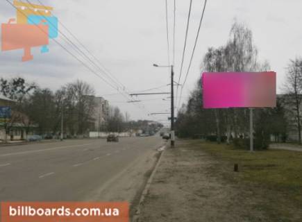 Білборд, Бігборд (Борд)  A у Житомирі Миру пр-т, 39 (військова частина, напрямок в місто зі Львова) Фото 1