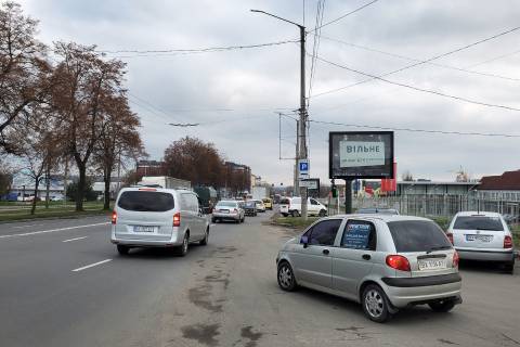 Billboard A in Khmelnitsky, 2,32*3,14  perehresta av.Miru - st.Trudova #3, nepodalik: avtorinok zapcastin, avtosalon "Mersedes", "Tojota", "Skoda", "Hundaj", "Kia", "Pezo" Photo 1