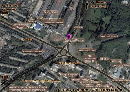 Билборд A в Хмельницком, 3*6  Т-подібне перехрестя вул.Трудова - вул.Заводська. неподалік: оптові бази буд матеріалів, автосалони (в центр) [ліве вухо] схема