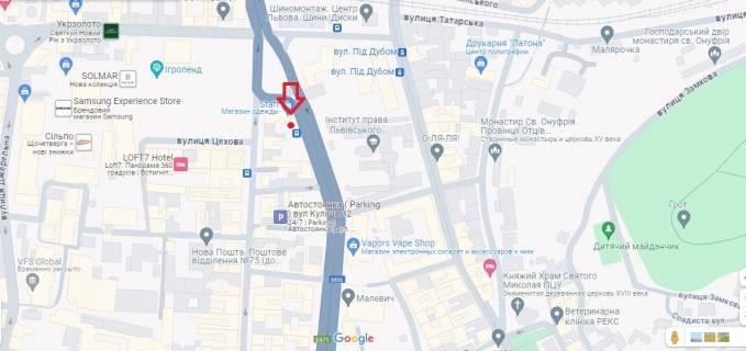 Ситилайт B в Львове, 1,2х1,8  Пр. В'ячеслава Чорновола, 41 - вул Куліша (місце №2) схема