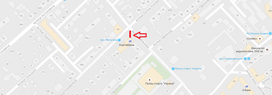 Сiтiлайт B у Львові, 1,2х1,8  вул. Мельника,14 схема