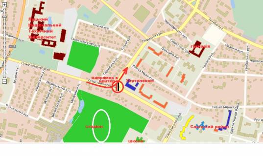 Билборд B в Львове вул.Станіславського  схема