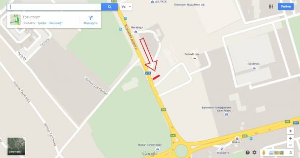 Білборд, Бігборд (Борд)  B у трасах Львіва, 3х12  вул.Городоцька (траса Краківець-Львів) схема