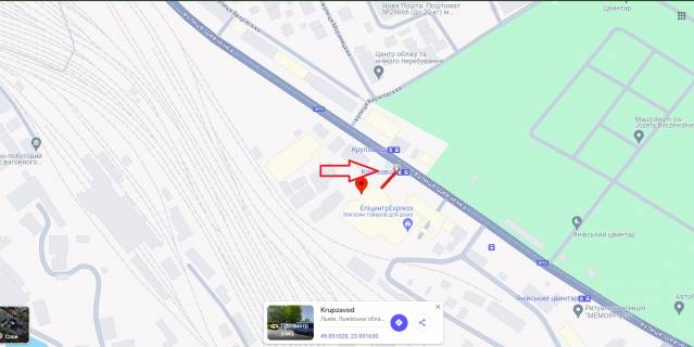 Ситилайт A в Львове, 1,2х1,8  вул. Шевченка, 113 (зупинка "Крупзавод") схема