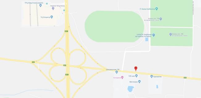 Нестандарт A на трассах Львовской области, 24х3   Київ-Чоп, км 552+500, Арена Львів, гот.Катерина схема