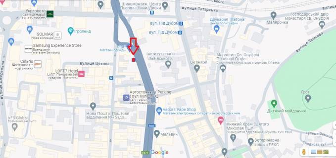 Ситилайт A в Львове, 1,2х1,8  Пр. В'ячеслава Чорновола, 41 - вул Куліша (місце №1) схема