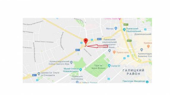 Ситилайт B в Львове, 1,2х1,8  вул.Городоцька схема
