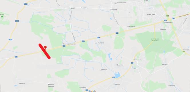 Нестандарт A на трассах Львовской области, 3х18  Автомобільна дорога М-11 Львів-Шегині, км 21+600 схема