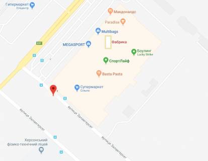 Билборд A в Херсоне ТРЦ Фабрика навпроти "Форсаж" (14) схема