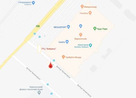 Билборд A в Херсоне ТРЦ Фабрика/ центральний вхід(форсаж)/правий схема