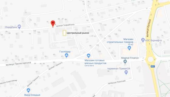 Билборд A в Херсоне м.Олешки /Центральний ринок №6 схема
