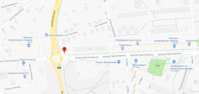 Билборд A в Херсоне м.Олешки/центральне кільце/вул.Фермерська/правий  схема