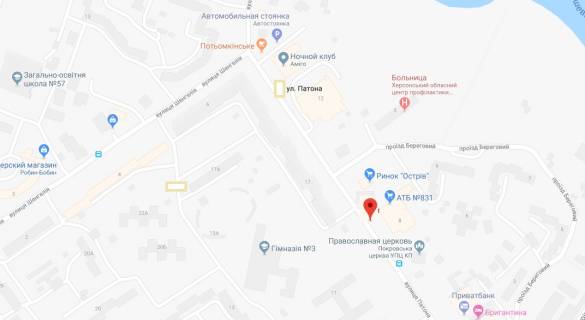 Призма A в Херсоне, 3х4 м.  Патона вул.(зупинка "Торговий центр") - 386509 схема