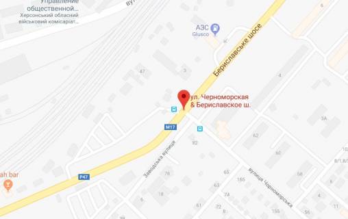 Билборд B в Херсоне Бериславське шосе -вул. Чорноморська схема