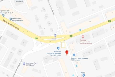 Призма A в Херсоне, 3х4 м.  Потьомкінська (Люксембург) вул./ Ганібала пл. (м-н "Побуттехніка") - 50807 схема