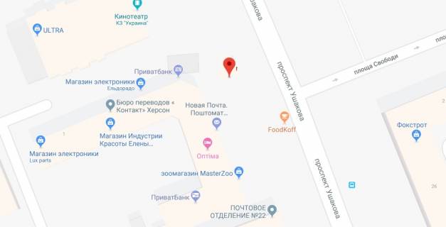 Non-Standard B in Kherson Usakova av.- Svobodi pl. scheme