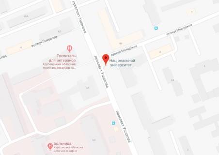 Призма B в Херсоне Ушакова пр./Молодіжна вул.(Кораблебудівельний університет) - 278539 схема