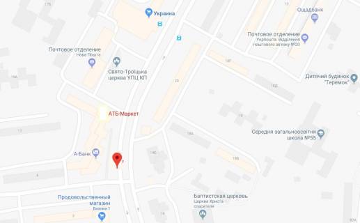 Билборд A в Херсоне Димитрова вул./р-н м-ну АТБ схема