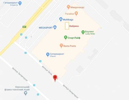 Билборд B в Херсоне ТРЦ Фабрика навпроти "Форсаж" (13) схема