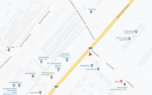 Билборд A в Херсоне, 3х6 м.  Мира вул./ Бериславське шосе (р-н супермарткету АТБ) схема