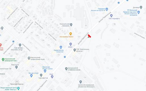 Нестандарт A в Херсоне В'ячеслава Чорновола шосе(р-н залізничного переїзду) схема