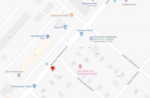 Билборд A в Херсоне, 3х4 м.  Перекопська вул./Чорноморська вул.(р-н супермаркету "Фреш") схема
