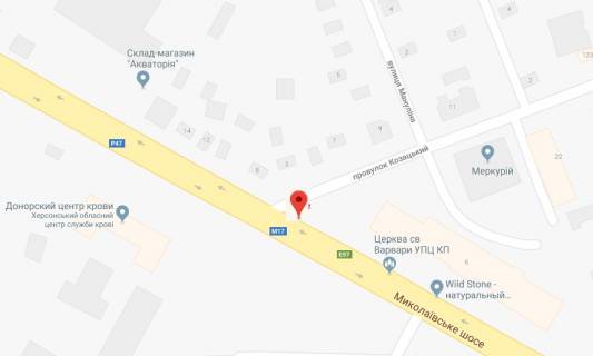 Билборд B в Херсоне Миколаївське шосе/Козацький пров. схема