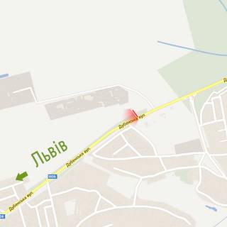 Билборд B в Ровно, 6х3м  м. Рівне, вул. Дубенська, 150а схема