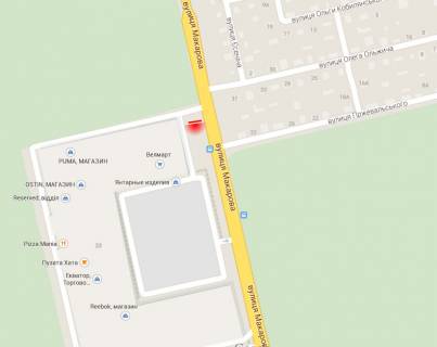 Билборд B в Ровно, 6х3м  м. Рівне, вул. Кулика і Гудачека (Макарова), 23 схема