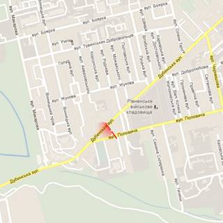 Билборд A в Ровно, 6х3м  м. Рівне, вул. Дубенська, в районі перехрестя з вул. Поповича схема