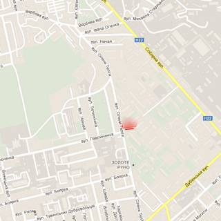 Billboard B in Rivne, 6х3м  m. Rivne, st. O. Teligi, 29 (v rajoni perehresta z st. Pavlucenka) scheme