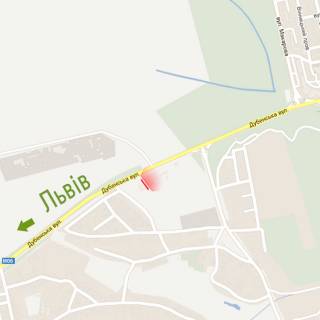 Билборд B в Ровно, 6х3м  м. Рівне, вул. Січових Стрільців, 163 схема