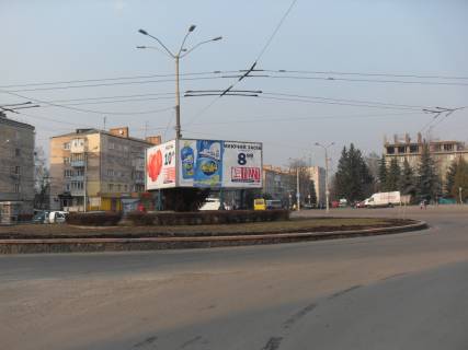 Билборд A в Ровно, 6х3м  м. Рівне, кільце на перехресті вул. Відінської та вул. Володимира Стельмаха (Курчатова) фото 1