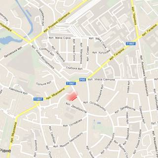 Билборд A в Ровно, 6х3м  м. Рівне, вул. Кн. Володимира, 29  схема