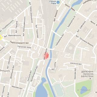 Билборд B в Ровно, 6х3м  м. Рівне, вул. Соборна, в районі перехрестя з вул. П. Дорошенка схема