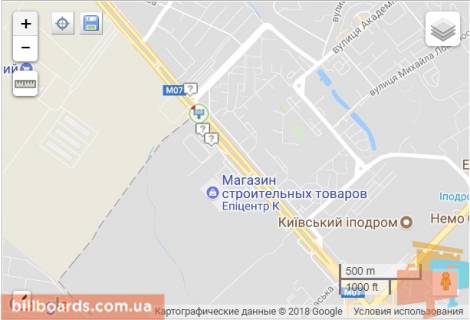 Призма A в Киеве Окружная дорога возле ТЦ АРАКС(за 50м до территории суперм. Metro) А - 52693 схема