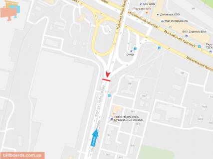 Призма B в Запорожье Льва Ландау пр-т + Московский пр-т, 140, из центра - 54661 схема