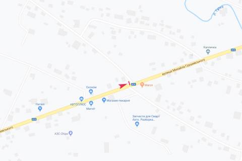 Билборд B в Заболотове, 3х6  вул Грушевського схема